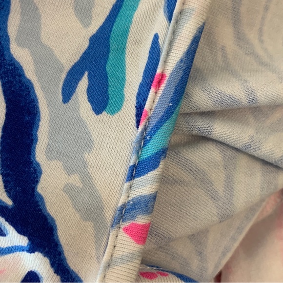 Lilly Pulitzer Wynne Maxi Dress Crew Blue Tint Kaleidoscope Coral - Picture 4 of 9